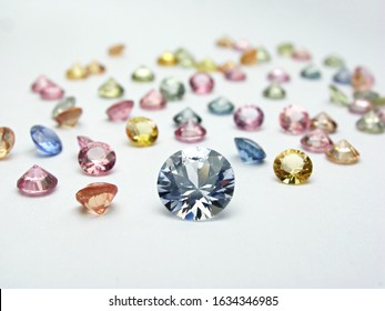 genuine mined natural blue sapphire round diamond cut shape precious gemstones for design gems jewellery 