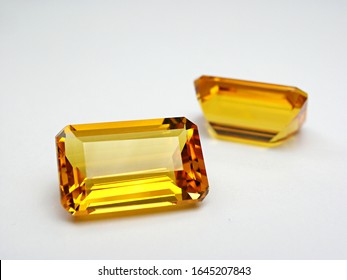 genuine mined natural yellow sapphire emerald cut shape precious gemstones for design gems jewellery 