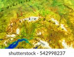 Geographic map of Alaska Range in US Alaska country
