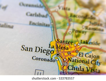 Geographic Map San Diego City 260nw 533783557 