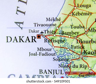 Geographic Map Senegal Capital City Dakar Stock Photo 549109501 