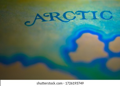 Geographical Map Location Of Artic Sea Region In Artic Continent On Atlas