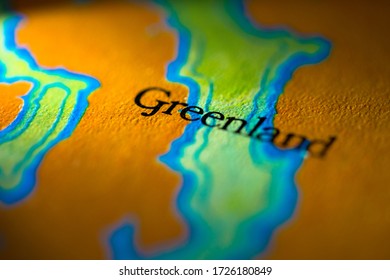 Geographical Map Location Of Greenland In Artic Region In North America Continent On Atlas