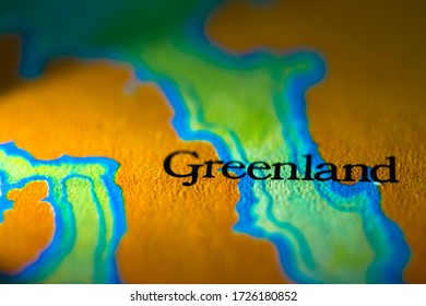 Geographical Map Location Of Greenland In Artic Region In North America Continent On Atlas