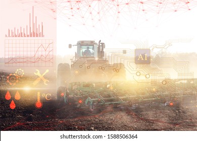 geolocation of agricultural machinery and automatic cultivation and cultivation of fields without human intervention. Future technologies applied in agriculture today