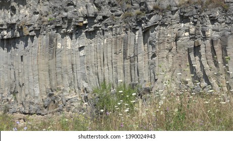 Geologic Shapes Basalt Rock Columns Wall