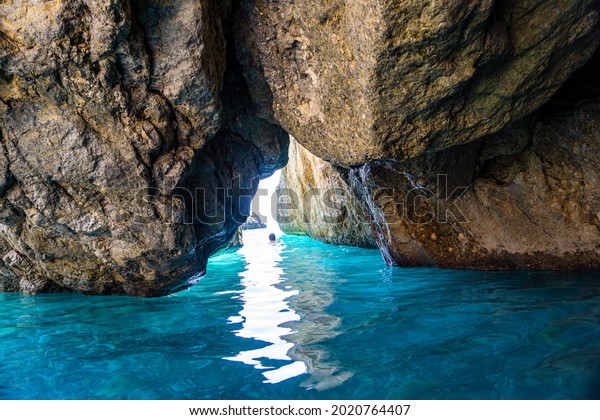 Geological Formation Famous Foneas Beach Rocky Stock Photo 2020764407 ...