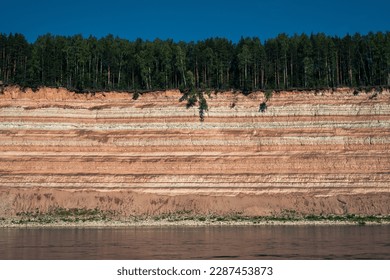 The geological outcrop Opoki is perhaps one of the most famous and most beautiful natural monuments of the Vologda region. There are flanks on the Sukhona River, about 70 kilometers from Veliky Ustyug