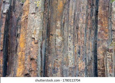 Geological rock layers.Close-up abstract shot of the rock face