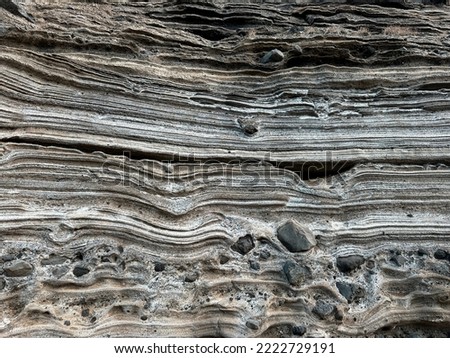 geological stratum, Layers of stones, pebbles, etc, cross section of rock