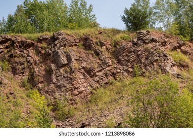  Geological Structures Of Hercynian Orogeny Inside Of Zachelmie Quarry In Holly Cross Mountains In Poland