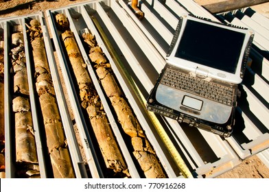 Geology Core Logging on Laptop