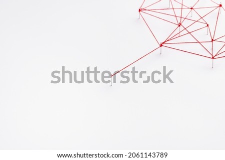 Geometric abstract background, technology concept, connecting dots design