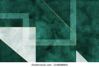 Geometric background abstract art background. Luxurious Oriental style watercolor background, line art and brush texture. Wallpaper design for prints, carpets, banners, decorative paintings, wall art  - Powered by Shutterstock