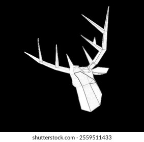 geometric deer head sculpture geometric deer head sculpture
