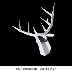 geometric deer head sculpture geometric deer head sculpture