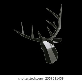 geometric deer head sculpture geometric deer head sculpture