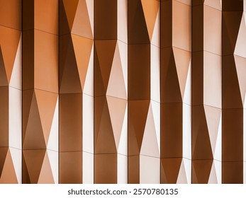 Geometric pattern Art wall Bronze color Abstract background 