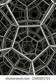 Geometric Pattern Black and White Light Illusion