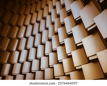 Geometric pattern Curve geometric element Art wall Gold color Abstract background