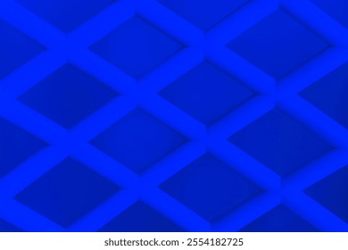Geometric pattern of diamond shape as background with navy blue criss cross lines.