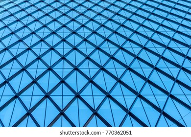 Geometric pattern of a glass wall
