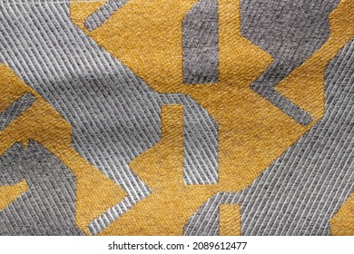 Geometric Pattern On Thick Jacquard Fabric