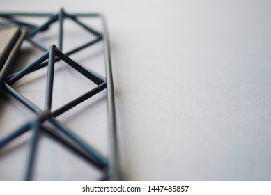 geometric pattern of wire. background