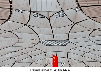 Geometric patterns of modern ceiling