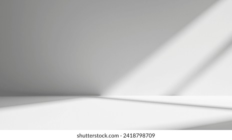 Geometric Play of Light and Shadow on White Studio Background - Powered by Shutterstock