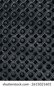 Geometric Rubber Mat Texture – Hexagonal Industrial Pattern Close-Up