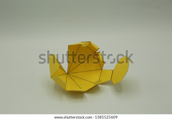 Download Geometric Shape Cut Out Paper Photographed Stock Photo Edit Now 1385525609