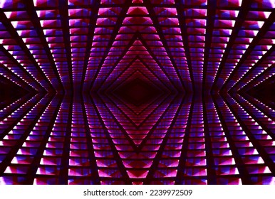 Geometric shapes in lines pattern in dimensional fantasy atmosphere