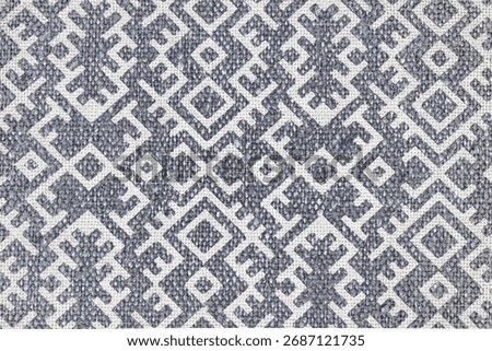 Geometric Tribal Aztec Textile Pattern Background, Woven Fabric Texture