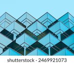 Geometric window grid pattern Architecture details glass wall element
