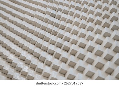 Geometrical backdrop. Geometric pattern background. Geometric architecture. Cement shape background. Geometric shape. Concrete structure architecture. Symmetrical geometrical background