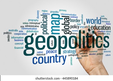 Geopolitics Concept Word Cloud Background