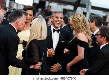 George Clooney, Jodie Foster And Julia Roberts  At The Money Monster Premiere At The 69th Festival De Cannes. May 12, 2016  Cannes, France
