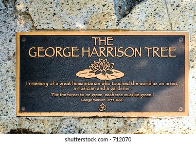 George Harrison Tree Plaque