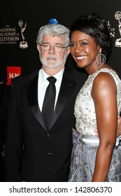 George Lucas And Mellody Hobson At The 40th Annual Daytime Emmy Awards, Beverly Hilton Hotel, Beverly Hills, CA 06-16-13