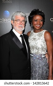 George Lucas And Mellody Hobson At The 40th Annual Daytime Emmy Awards, Beverly Hilton Hotel, Beverly Hills, CA 06-16-13