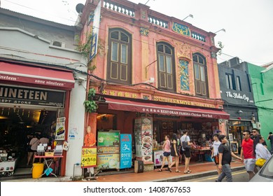 George Town/Malaysia-20.11.2017:The Front View Of The Chinese Shop In Melaka