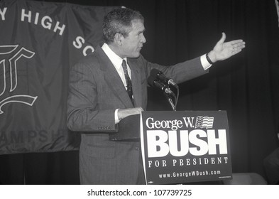 George W. Bush Speaking At Londonderry High School, NH, January 2000