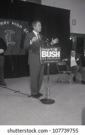 George W. Bush Speaking At Londonderry High School, NH, January 2000