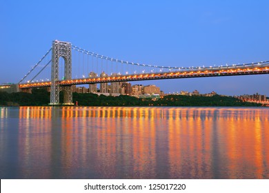 George Washington Bridge At Dusk