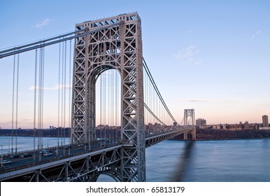 George Washington Bridge looking from below - Shutterstock ID 65813179
