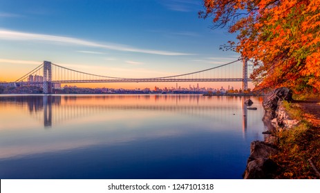 George Washington Bridge at Sunrise - Shutterstock ID 1247101318