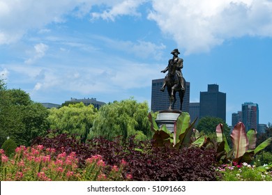 George Washington's statue in the Boston Public Garden