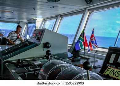 Georgetown, Ascension Island/ UK- 02/2019: Inside The RMS St Helena. One Of The Last Royal Mail Ship, It Sailed Between Cape Town, St Helena And Ascension Island.