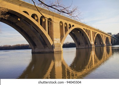 Georgetown Bridge, Washington DC Over The Potomac River